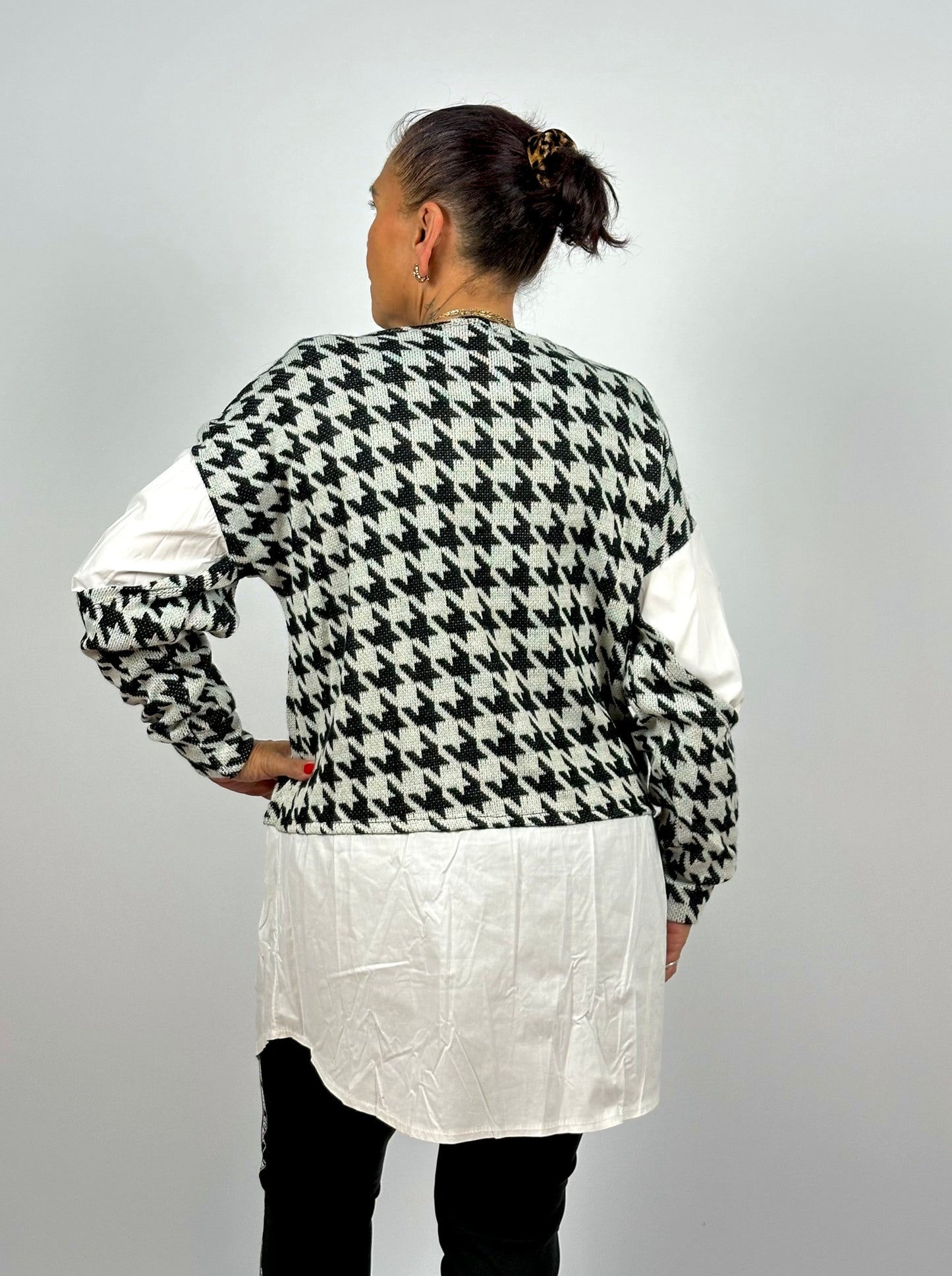 Chequer Sweater Blouse