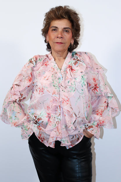 Floral Blouse Roze