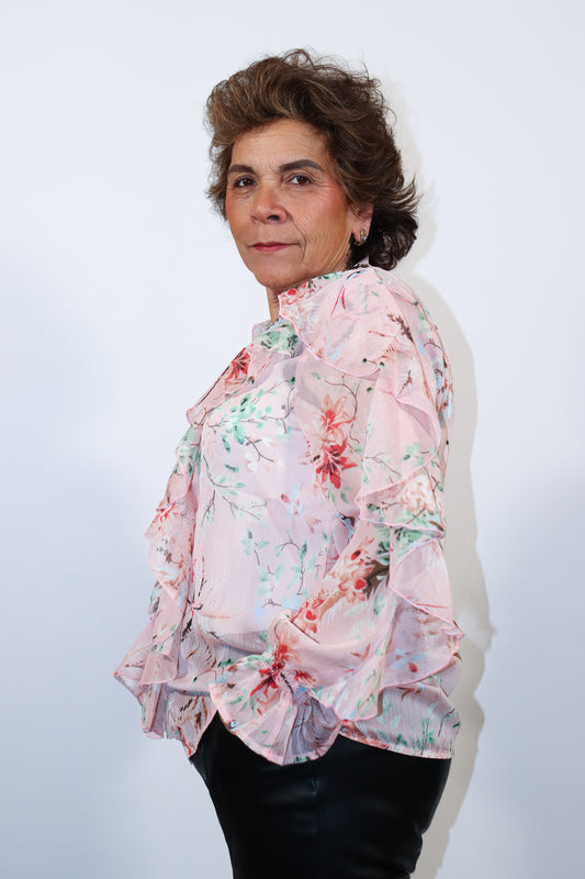 Floral Blouse Roze